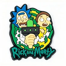 Warner Bros 16PCS Rick And Morty Shoe Charms Set, PVC Shoe Decorations, Shoe Accessories Charms, Gift Idea For Birthday Christmas Halloween Party Favor - Multicolor - View 6