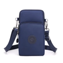 Minimalist Polyester Rectangular Multi-Pocket Zipper Crossbody Phone Bag With Adjustable Strap, For Travel, Commuting, Shopping, Daily Use - Multicolor - View 13