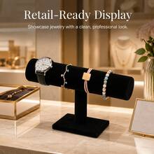 1pc Single-Layer Velvet Bracelet Display Stand – Watch Display Stand, Jewelry Organizer Box, Watch Display Case, Necklace, Bracelet, And Pendant Chain Holder, Watch Rack, Jewelry Display Tower. - Multicolor - View 7
