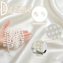 5m Multi-Function Faux Pearl Chain Beads, Suitable For Handmade, Wedding Jewelry, Home Decor, Party Decor, Valentine's Day, Thanksgiving Decor, Wedding Decor - Multicolor - View 8