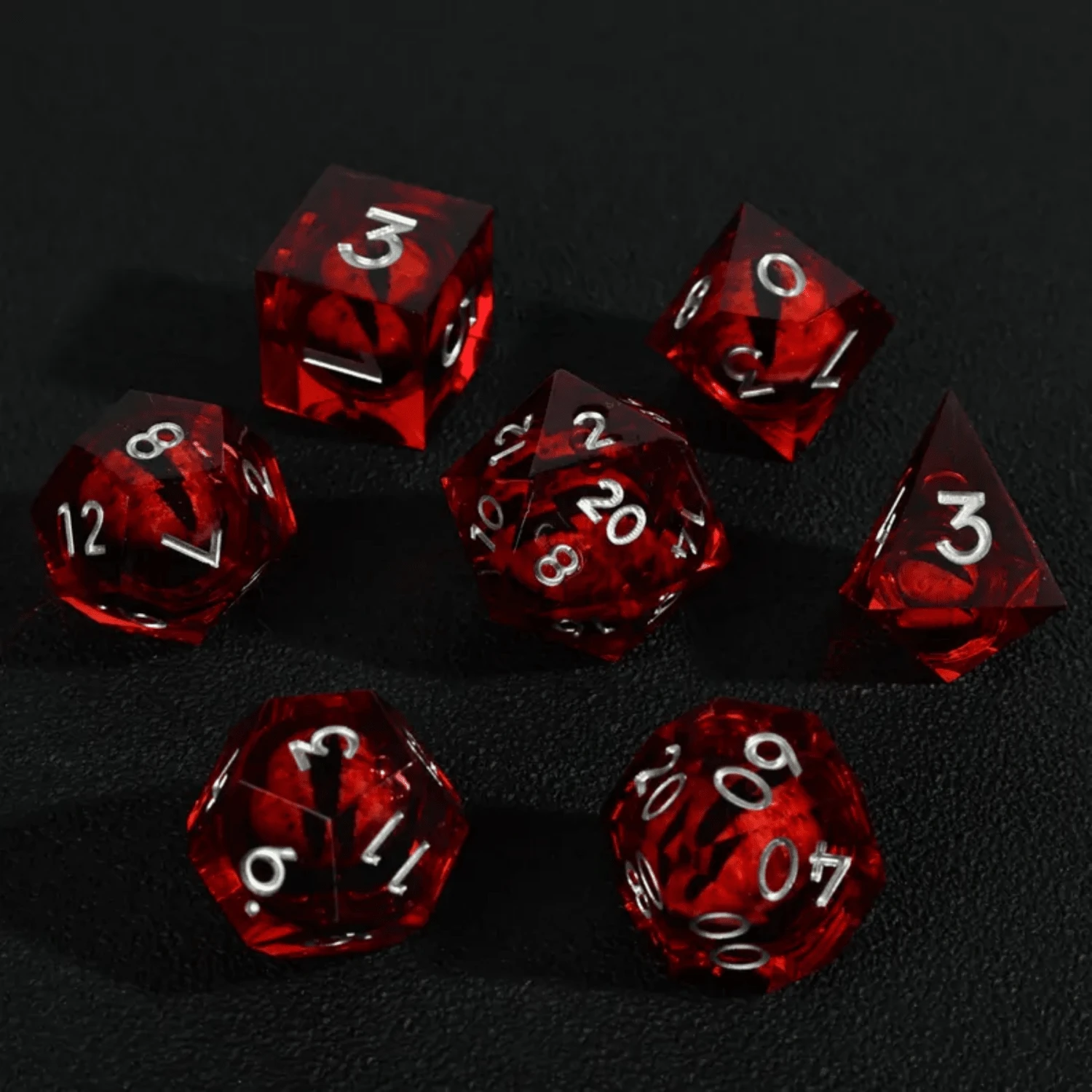 (D&D) Dadu Beholder, Dadu Resin Tepi Tajam, Dadu Polihedral, Dadu Mata Naga D&D - MultiWarna - View 1