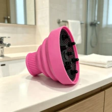 1Pc Foldable Silicone Hair Diffuser, Universal Portable Curly Hair Drying Hood, Hair Dryer Attachment For Home Salon Curling Styling - Multicolor - View 11