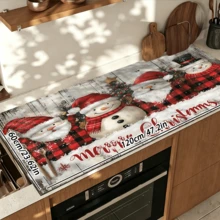1pc Dish Drying Mat, Coffee Machine Mat, Christmas Theme Dish Drying Mat Red & Black Plaid Absorbent Quick Dry Table Mat, Scratch-Resistant Protective Mat, Restaurant Christmas Decor Mat, Kitchen Holiday Decor Mat, Home Gift, Tabletop Decoration - XYLSD-868 - View 16