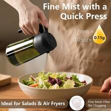 2/1pc 16oz/470ml Kitchen Olive Oil Dispenser Bottle With Stickers, 2-In-1 Olive Oil Spray Bottle, Suitable For Cooking, Air Fryer And Salad - View 9