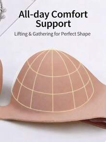 1pc Invisible Adhesive Breast Petals, Suitable For Summer, Applicable For Camisole Dresses - Multi-color - View 3