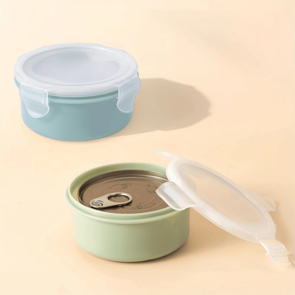 [Cat Food Can Sealer] 1pc 5.5 Oz Cat Food Can Storage Container | Airtight Snap Lid | Keep Pet Food Fresh