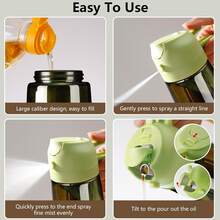 2/1pc 16oz/470ml Kitchen Olive Oil Dispenser Bottle With Stickers, 2-In-1 Olive Oil Spray Bottle, Suitable For Cooking, Air Fryer And Salad - View 10