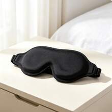 3pcs/1pc 3D Contoured Sleep Mask, Adjustable Strap Light-Blocking Eye Mask, Soft Washable Comfortable Sleep Mask, Suitable For Travel, Napping, Bedroom Rest, Black - Multiple Styles - View 2