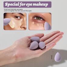30pcs Makeup Sponge Set, Random Packaging Bottle And Bag, Regular Makeup Sponge, Mini Makeup Sponge, Powder Puff, Mini Powder Puff, Mini Finger Cushion Powder Puff; Foundation Makeup Sponge, Suitable For Liquid Foundation, Concealer, Loose Powder, Flawless Application - Multicolor - View 4
