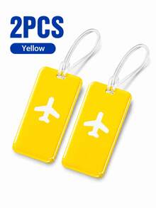 This Luggage Tag Features A Stylish Design With A Prominent Airplane Icon, Vibrant Colors, And High Visibility. It's An Essential For Cruise Travel And Also Perfect For Airport Check-In Or Carry-On Luggage. The Product Comes With A Durable And Flexible PVC Strap, Suitable For Both Men And Women, With Reliable Quality. - Multicolor - View 33
