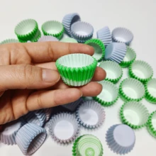 Mini Cake Rainbow Paper Cups, Sticky Rice Cake Paper Cups, Cupcake Supplies - View 5