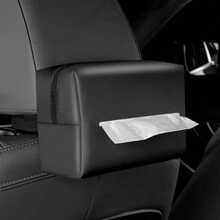 Car Seat Back Hanging Tissue Box Multi-Functional Storage Bag Sun Visor Car Tissue Storage Bag Portable Universal For Men And Women - A - View 5