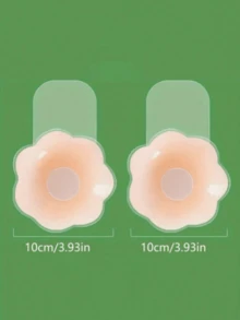 4 Pairs Plus Size Silicone Nipple Covers With Lifting Tabs, Natural Shaping Self-Adhesive Breast Pads, Suitable For Bridal Wear And Party Outfits - Multicolor - View 2