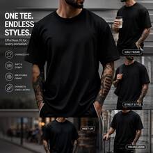 Retro Neon Style, Men's-Shirt, Totally 80s Graphic Design, Summer Casual Wear, Dad Or Boyfriend - Black - View 7