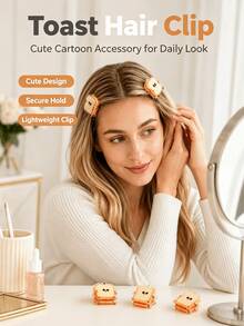 Cute Cartoon Toast Acrylic Bag Clips, Multi-Functional Snack Sealing Clips, Reusable Food Bag Sealers, Suitable For Kitchen Snack Storage, Photo And Memo Paper Fixing - Multicolor - View 5