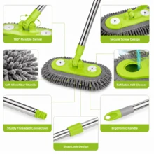 Replaceable Car Wash Mop Set With Ultra-Fine Microfiber Chenille Cleaning Head, Built-In Soap Dispenser Design, Telescopic Stainless Steel Long Handle, Includes Car Wash Gloves, Scratch-Free Car Cleaning Brush, Suitable For Cars, SUVs, Trucks, RVs - Car Wash Mop Set - View 6