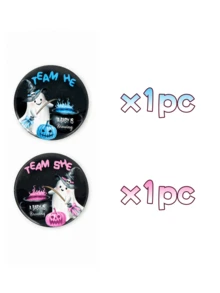 30pcs Gender Reveal Boy Girl Team Brooches, Halloween Button, Gender Reveal Pins, Ghost Pins, Baby Shower Badges, Halloween Decorations, Halloween Party Supplies, Baby Shower Supplies, Suitable For Gender Reveal Party Games And Baby Shower Decorations, Boy Girl Team Brooches - Multicolor - View 14