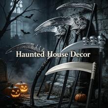 Halloween Grim Reaper Scythe Prop Set, Detachable Adjustable Skull Skeleton Plastic Fake Weapon, Cosplay Costume Accessory For Halloween Christmas New Year Party Role Play Stage Performance Photo Booth Gift For Adults Kids - Multicolor - View 5