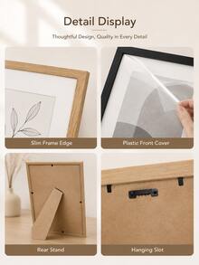 Bohemian Style Photo Frame Set, PVC Material, Self-Adhesive, Waterproof And Dustproof, Horizontal And Vertical Frames, Suitable For Home, Office And Commercial Use, Home Decor | Bohemian Style | Waterproof Photo Frame, Photo Frame Decoration - A - View 9