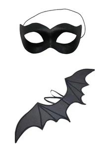 2pcs Halloween Bat Themed Costume Set, Vampire Outfit, Role Play Photo Props, Suitable For Halloween, Costume Party And Themed Party - Multicolor - View 6