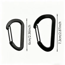 2/3pcs Outdoor D-Ring Clips, Lightweight Aluminum Alloy Keychains, Home Key Storage Clips, Suitable For Key Organization And Outdoor Accessory Management - Multicolor - View 2