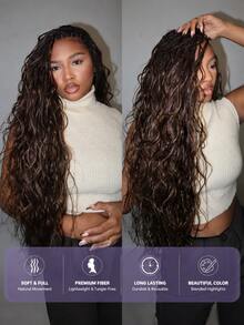 Y WIGS #4 Body Wave Boho Human Hair For Braiding 14-22inch 95g Per Bundle No Weft Human Braiding Hair 100% Brazilian Virgin Human Hair Extensions Long-Lasting & No Shedding Bulk Human Hair Medium Brown For Every Season, Especially Autumn - S4 - View 4