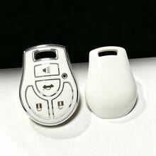 Suitable For Nissan Straight 4-Button Car Remote Key Cover, Electroplated Gold Edge TPU Full Protection Shell, Anti-Drop Wear-Resistant Minimalist Car Key Modification Case, Car Accessories, Key Fob Cover, Auto Parts - Straight 4-button Single Case - View 10