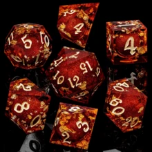 Dadu Inti Cair, Set Dadu Tepi Tajam Multi Sisi, Dadu Cair Resin, Dadu Permainan Peran, Hadiah untuk Pecinta Game - MultiWarna - View 1