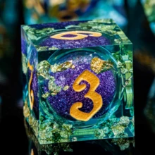 Dadu Inti Cair, Set Dadu Tepi Tajam Multi Sisi, Dadu Cair Resin, Dadu Permainan Peran, Hadiah untuk Pecinta Game - MultiWarna - View 7