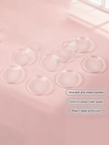 2-50pcs Silicone Nipple Covers Reusable Sticky Breast Petals With Storage Bag For Swimwear Dress,Holiday Essentials,Travel,Sticky Bra - Clear - View 11