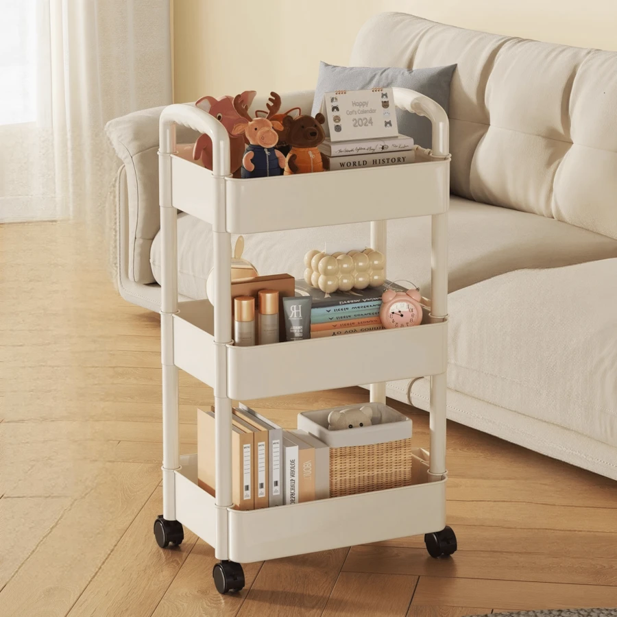 1pc Wheeled Bathroom Storage Rack, Floor-To-Ceiling Multi-Layer Mobile Snack Organizer, Suitable For Kitchen And Bathroom, Ideal For Holiday Parties, New Semester, Thanksgiving, Valentine's Day And More
