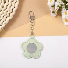 1pc Cute Multicolor Flower PU Pet Memorial Hair Storage Metal Keyring Bag Pendant Halloween Party Travel Gift For Students Ladies Xmas - Multicolor - View 7