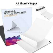 Kertas Termal A4, Kertas Cetak Termal untuk Printer Portabel, Kompatibel dengan Brother M08F-Letter, M08F M832, M833, M834, M835, M836 dan Model Printer Termal Letter Lainnya, Ukuran 8,27 Inci x 11,69 Inci - Putih - View 1