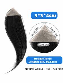 Men's 6-Inch Sideburn Hairpiece (9 Colors Available), Natural Straight Hair Texture; Designed For Men, Lightweight And Comfortable, Suitable For Daily Wear, Work, Parties, Travel And Cosplay; Available Color Shades: 1B/2/3/4/5/6/7/60R/613 - Multicolor - View 4
