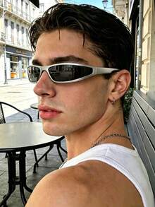 Men's Silver Fashion Glasses - Silver - View 4