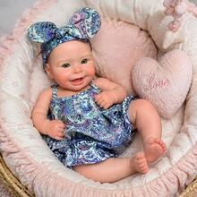 Boneka Bayi Reborn Silikon Padat 18 Inci dengan Desain Mulut Terbuka, Sentuhan Lembut, Sangat Realistis dan Akurat Secara Anatomi, Mainan Pendamping Emosional, Hadiah Sempurna untuk Semua Acara - Boneka Terlahir Kembali - View 2