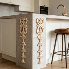2pcs Solid Wood Carving Decals, Home Decorations, Woodworking Supplies, Suitable For Cabinets, Doors And Windows, Furniture, Background Walls, Porches, Offices And Other Decorations, Holiday Decorations, DIY Decorations. - Multicolor - View 5