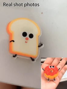 Cute Cartoon Toast Acrylic Bag Clips, Multi-Functional Snack Sealing Clips, Reusable Food Bag Sealers, Suitable For Kitchen Snack Storage, Photo And Memo Paper Fixing - Multicolor - View 7
