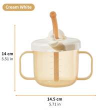 Straw Milk Cup With Scale, Large Baby Weaning Cup, Baby Bottle, Drinking Cup For 1-3 Years Old And Above, Sippy Cup - Multicolor - View 6
