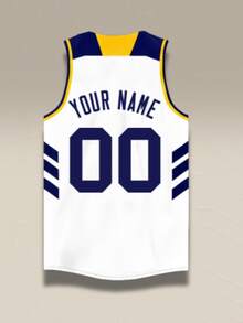 Custom Men's Exclusive Team Basketball Jersey, Customizable Name And Number - White - View 4