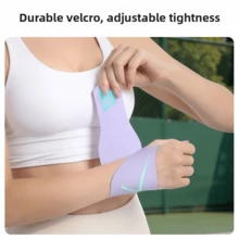 1pc Adjustable Thin Compression Wristband, Suitable For Sports And Fitness, Badminton Sweat-Absorbing Wristband, Joint Support Sleeve - Multicolor - View 3