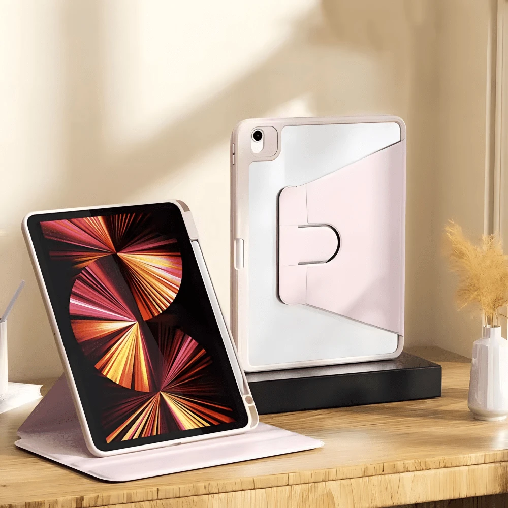 TIANYIMING Acrylic Transparent Crystal Back Shell, Compatible With IPad Sleep/Wake Function, 360 Degree Rotating Protective Case, Compatible With IPad 5th/6th/7th/8th/9th/10th/11th Gen, Mini 6th/7th Gen, Air 1st/2nd/3rd/4th/5th Gen 11 Inch (M2)/(M3)/13 Inch (M2)/(M3), Pro 12.9 Inch (3rd/4th/5th/6th Gen), Matepad/GalaxyTab/XiaomiPad/RedmiPad/HonorPad/LenovoTab