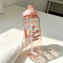 1pc 750/2000ml Large Capacity Black PC Water Bottle, Portable Sports Fitness Straw Cup, Suitable For Home And Outdoor Travel - Multicolor - View 9