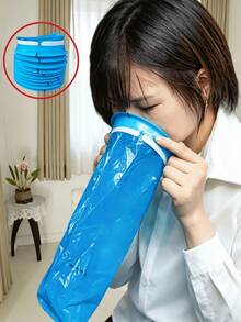 5pcs Leak-Proof Comfortable Travel Vomit Bags, Suitable For Morning Sickness And Motion Sickness, Portable Durable And Odor-Blocking, Suitable For Adults And Pregnant Women, Home Essential - A - View 6