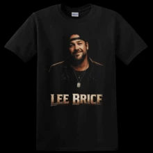 Brice Country Singer Portrait T Shirt Music Fan Concert Graphic Gift Tee - Black - View 1