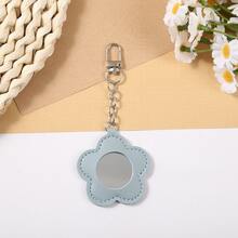 1pc Cute Multicolor Flower PU Pet Memorial Hair Storage Metal Keyring Bag Pendant Halloween Party Travel Gift For Students Ladies Xmas - Multicolor - View 12
