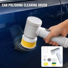 Handheld Electric Car Cleaning Brush, IPX5 Waterproof, USB Rechargeable, With Multiple Interchangeable Brush Heads, Suitable For Car Interior Cleaning And Light Scratch Polishing On Car Paint Surface - A - View 10