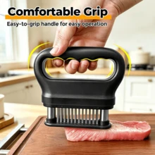 1PC 48-Needle Meat Tenderizer, Home And Commercial Meat Tenderizer, Ultra-Sharp Stainless Steel Needles, Heavy-Duty Detachable Body Design, Kitchen Meat Pre-Treatment Tool, Efficiently Cuts Meat Muscle Fibers, Accelerates Marinade Penetration And Flavor Absorption, Suitable For Steak, Chicken, BBQ And Various Grilled Foods, Universal For Marinating, Searing, Roasting And Baking, Easy To Disassemble And Rinse Without Residue, Professional Meat Tenderizing Tool For Chefs, Essential Kitchen Gadget For Home BBQ And Marinating - Multicolor - View 11