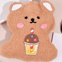 1pc 500ml Clover Plush Hot Water Bottle - Thickened Water-Fillable PVC Material, Washable Soft Plush Surface, Portable Hand And Foot, Perfect For Winter, Multiple Colors Available, Christmas, Holiday Gift - Hot Water Bottle - View 12