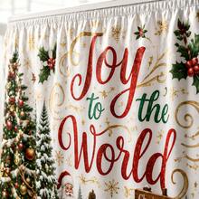 Christmas Tree Farm Table Skirt, Classic Christmas Polyester Tablecloth Skirt With Santa Claus, Reindeer, Gingerbread Man, Holiday Village, Gift Box And Snowflake Patterns, Warm Christmas Party Family Dinner Home Decor - A - View 8